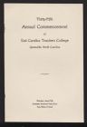 Program for the Thirty-Fifth Annual Commencement of East Carolina Teachers College